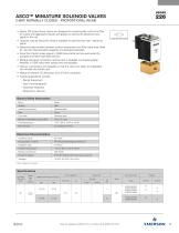 SERIES ASCO™ MINIATURE SOLENOID VALVES 226 - 3