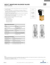 SERIES ASCO™ MINIATURE SOLENOID VALVES 226 - 9