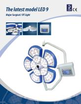 LED9,LED surgical light / ceiling-mounted / with control panel,with vedio system,TECHARTMED - 1