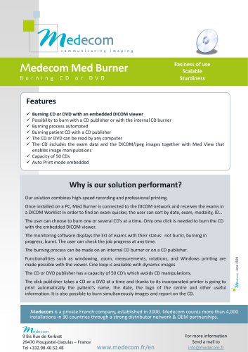 Med Burner - CD/DVD Burner for Medical Images