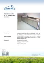 Mobile inox with sinks, drawers and cabinets. - 1