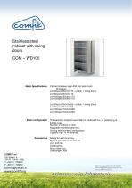 Stainless steel cabinet with swing doors - 1