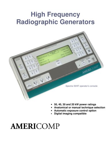 Radiographic Generators