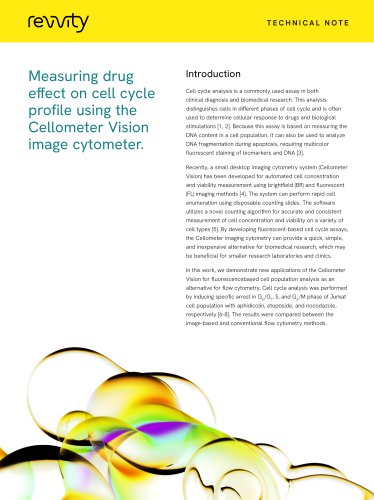 Measuring drug effect on cell cycle profile using the Cellometer Vision image cytometer