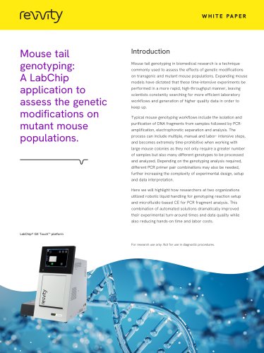 Mouse tail genotyping: A LabChip