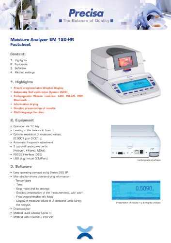 Moisture Analyzer EM 120-HR