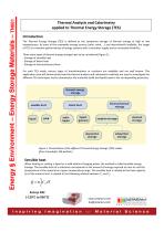 hermal Analysis and Calorimetry applied to Thermal Energy Storage (TES)