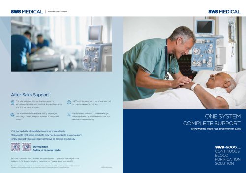 SWS-5000 Series CRRT Equipment Brochure