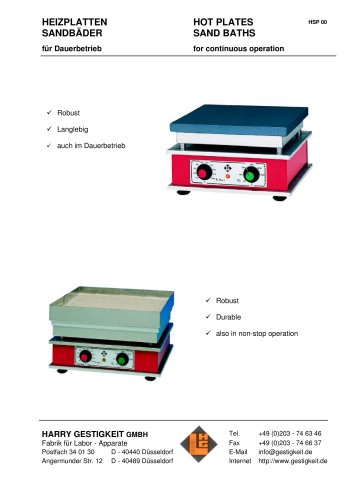 Hotplates and Sandbaths