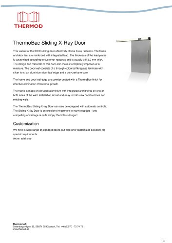 ThermoBac Sliding X-Ray Door