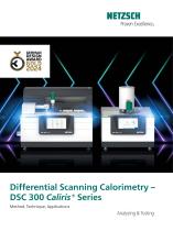 Differential Scanning Calorimetry – DSC 300 Caliris® Series
