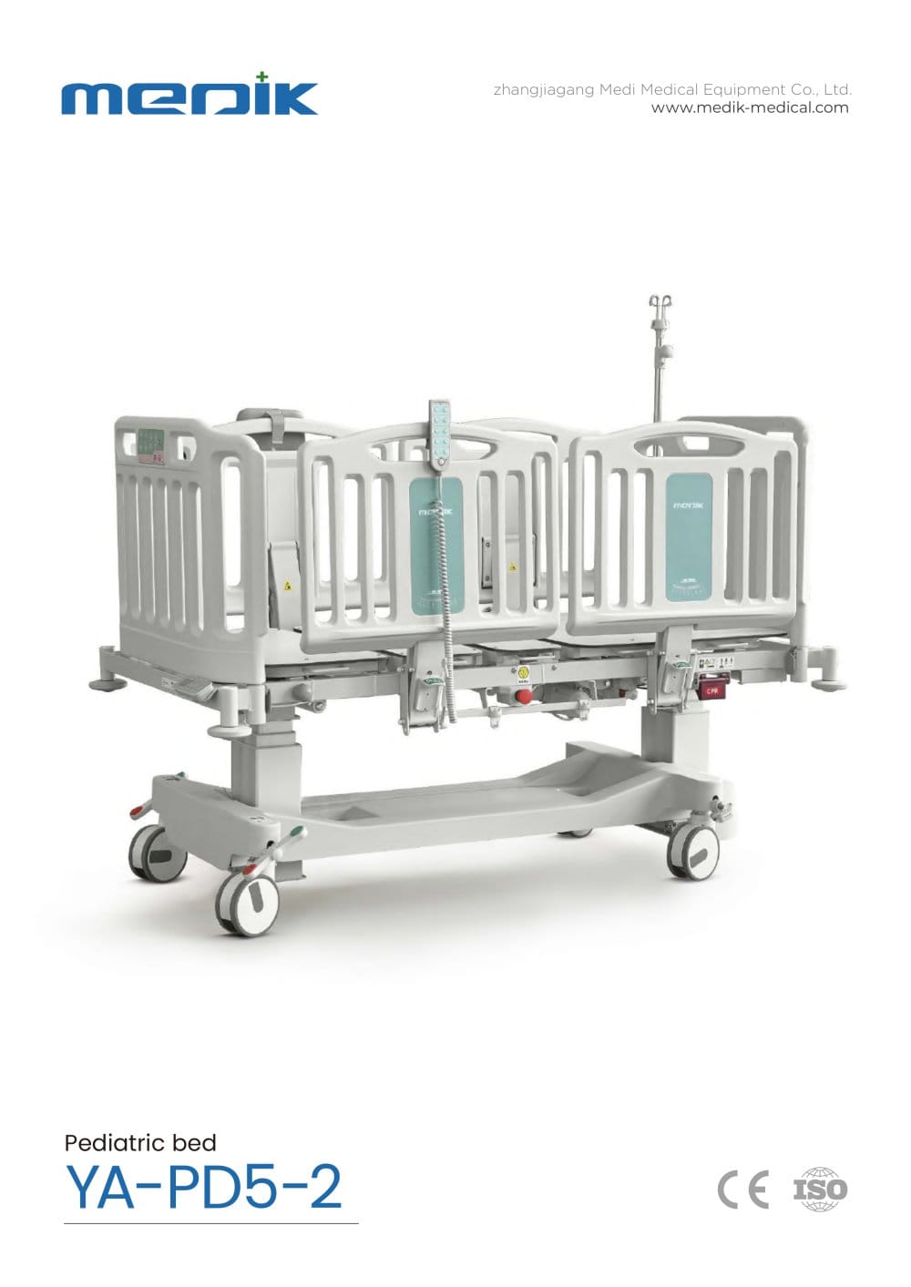 YA-PD5-2 Pediatric Bed Brochure - Zhangjiagang Medi Medical Equipment