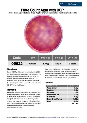 Plate Count Agar with BCP