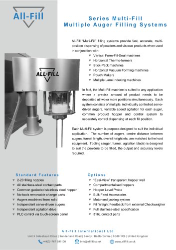 Series Multi-Fill powder filling machine