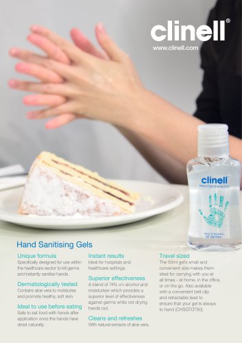 Hand Sanitising Gels Range