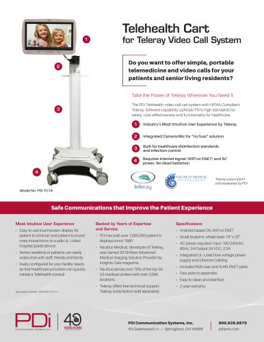 Telehealth Cart for Teleray Video Call System