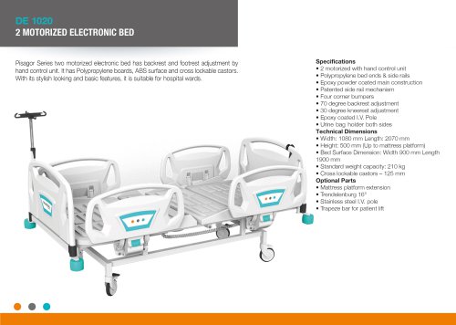 DE 1020 TWO MOTORIZED ELECTRONIC BED