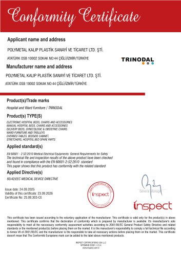 Conformity Certificate
