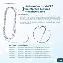 ArthroWire UHMWPE Reinforced Sutures Nonabsorbable catalog