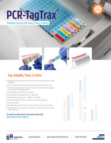 PCR-TagTrax&trade; Printable Tags for PCR