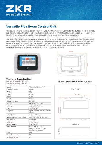 Versatile Plus Room Control Unit