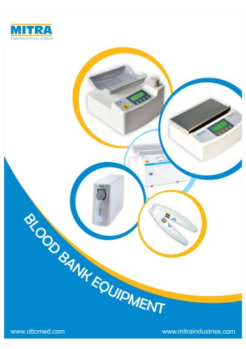 Blood Bags and Blood Bank Equipments Catalogue