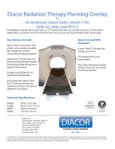 Diacor Radiation Therapy Planning Overlay for GE Healthcare Global Tables, Model 1700, 2000, NG 2000, and PET/CT-1