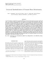 Universal Standardization of Forearm Bone Densitometry-1