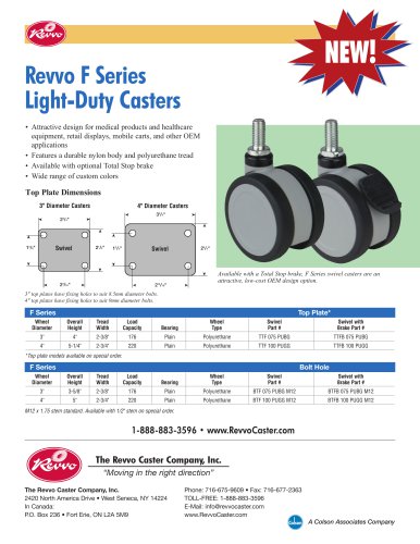 F Series Light-Duty Swivel Casters