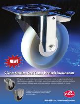 S Series Stainless Steel/Antimicrobial Casters - 1