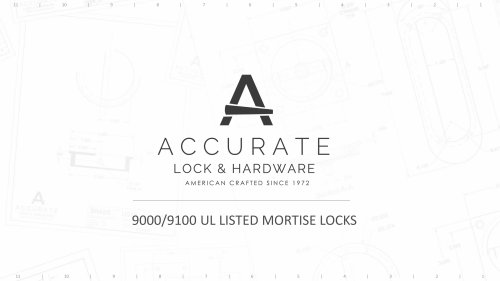 9000/9100 UL LISTED MORTISE LOCKS