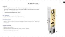 M8800ELR Motor Drive Electrified Latch Retraction Narrow Backset Mortise Lock-5