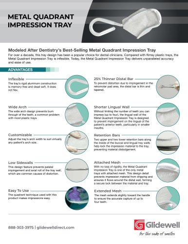 METAL QUADRANT IMPRESSION TRAY