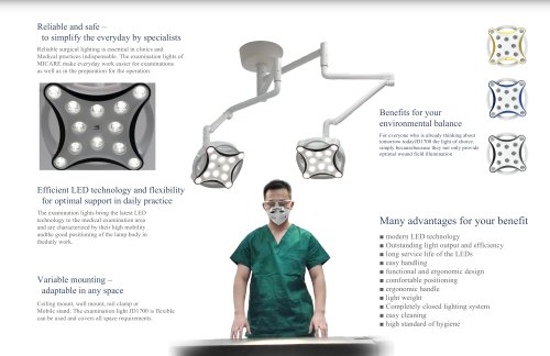 Advantage of JD1700 Exmination Lamp