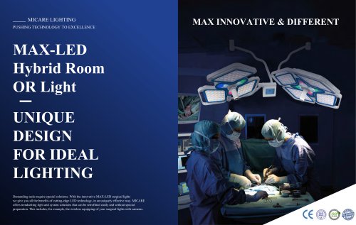 E700L MAX,E500L MAX,E700/700 MAX,E500/500 MAX,E700/500 MAX,E700 MAX,E500 MAX MAX-LED Surgical Light