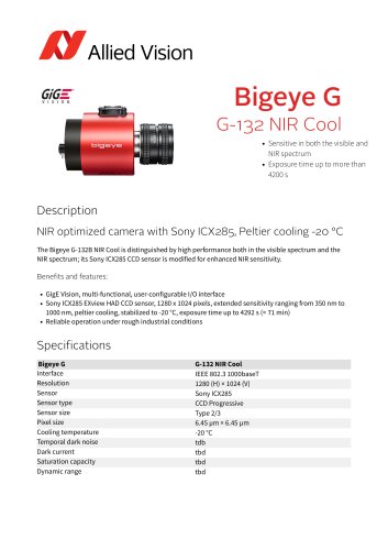 Bigeye G-132 NIR Cool