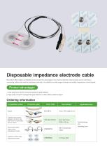Disposable impedance electrode cable V0014C/P