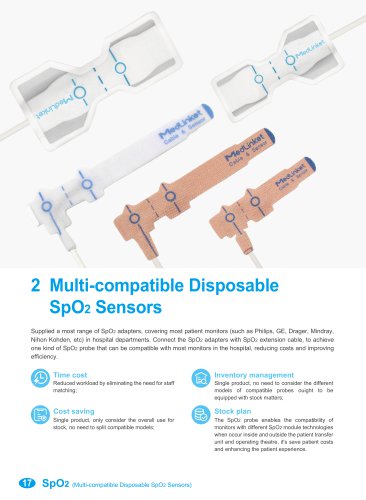 Multi-compatible DisposableSpO2 Sensors 603110441