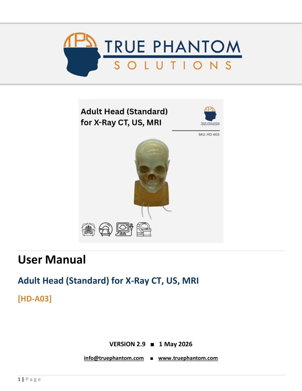 User Manual HD-A03 - True Phantom Solutions