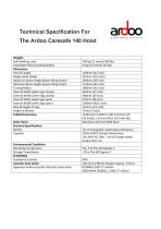Technical Specification For The Ardoo Caresafe 140 Hoist-1
