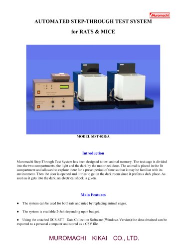 AUTOMATED STEP-THROUGH TEST SYSTEM for RATS & MICE