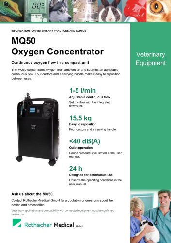 MQ50 Oxygen Concentrator for veterinary use