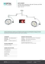 Double Head Operating Light with Camera and Wall Mounted Medical Monitor  Model : LD20.24S-1