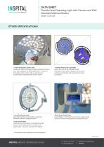 Double Head Operating Light with Camera and Wall Mounted Medical Monitor  Model : LD20.24S-6