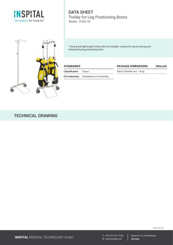 Trolley for Leg Positioning Boots Model : OT60.78