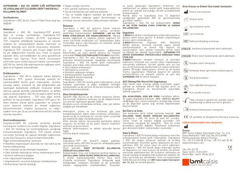 Data sheet for Suprabone ASC Kit (BMT Calsis)