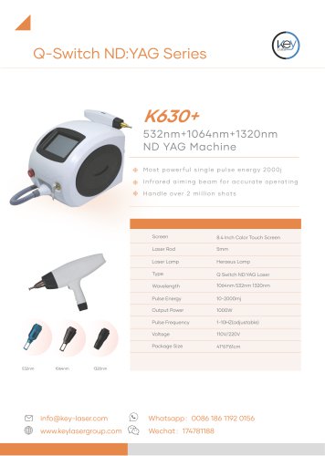 532nm+1064nm+1320nm ND YAG Machine-K630+