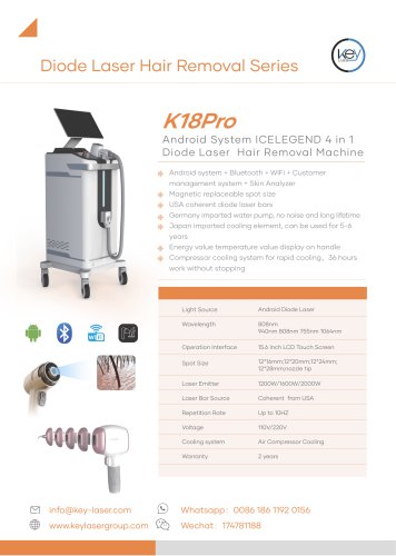 Android System ICELEGEND 4 in 1  Diode Laser Hair Removal Machine-K18Pro