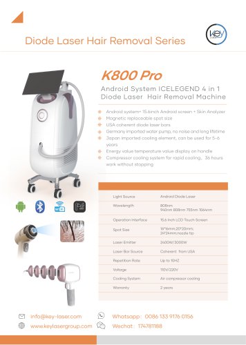 Android System ICELEGEND 4 in 1  Diode Laser Hair Removal Machine-K800Pro