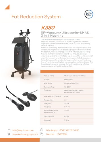 RF+Vaccum+Ultrasonic+SMAS  3 in 1 Machine-K380